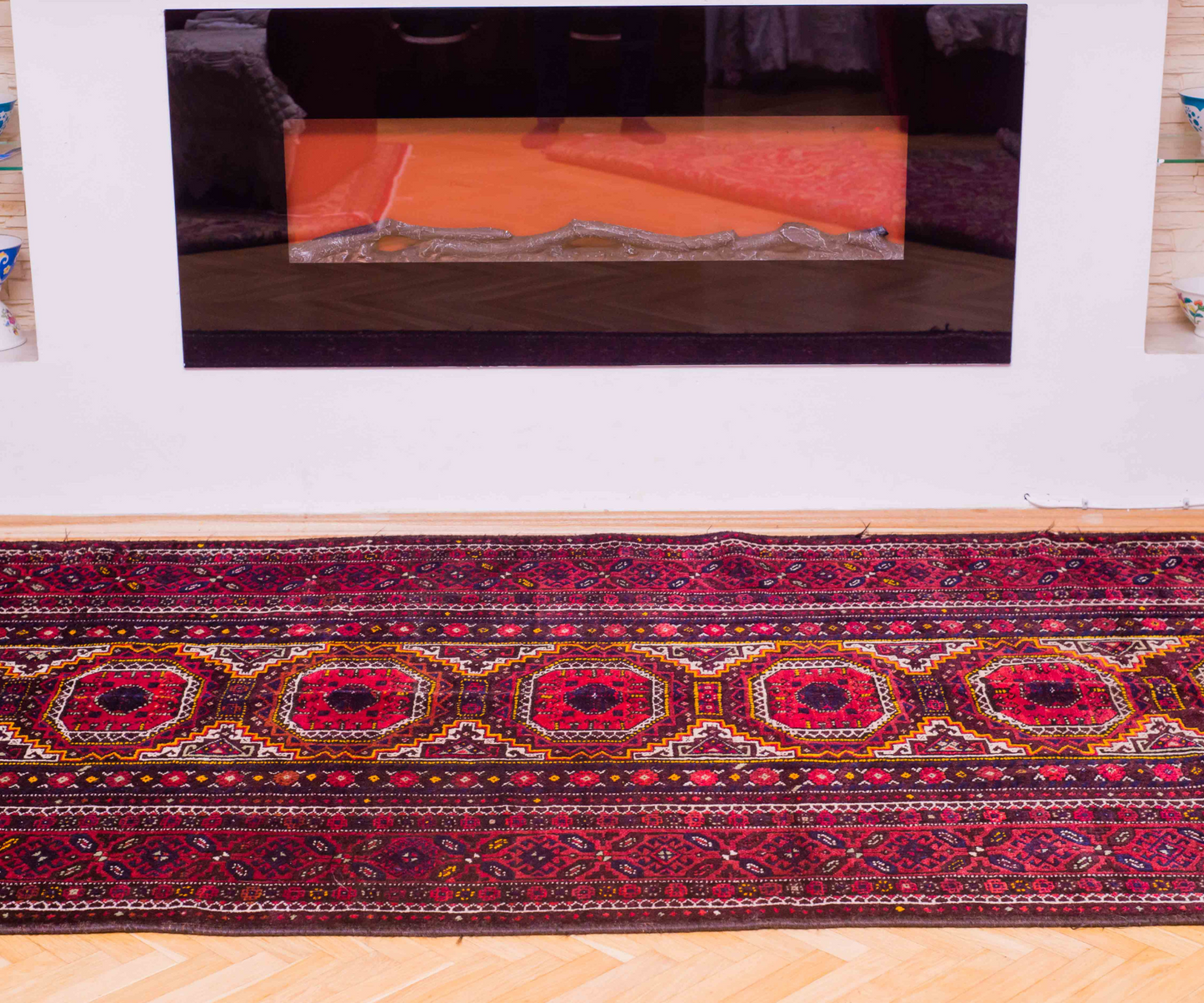 "Unique Hand-Knotted Beluch Runner - Naturally Dyed Wool, Herat"