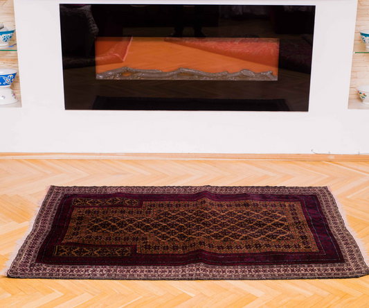 Handmade Beluch Dokhtare-Qasi Prayer Rug - Exquisite Embroidery, Authentic Afghan Craftsmanship