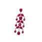 Exquisite Ruby 925 Sterling Silver Earrings, light Red gemstone