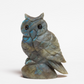 Labradorite Crystal Owl - Hand Carved Gemstone Owl - Blue Flashy Labradorite Owl - Large Owl Crystal Carving - Owl / Bird Lover Gifts