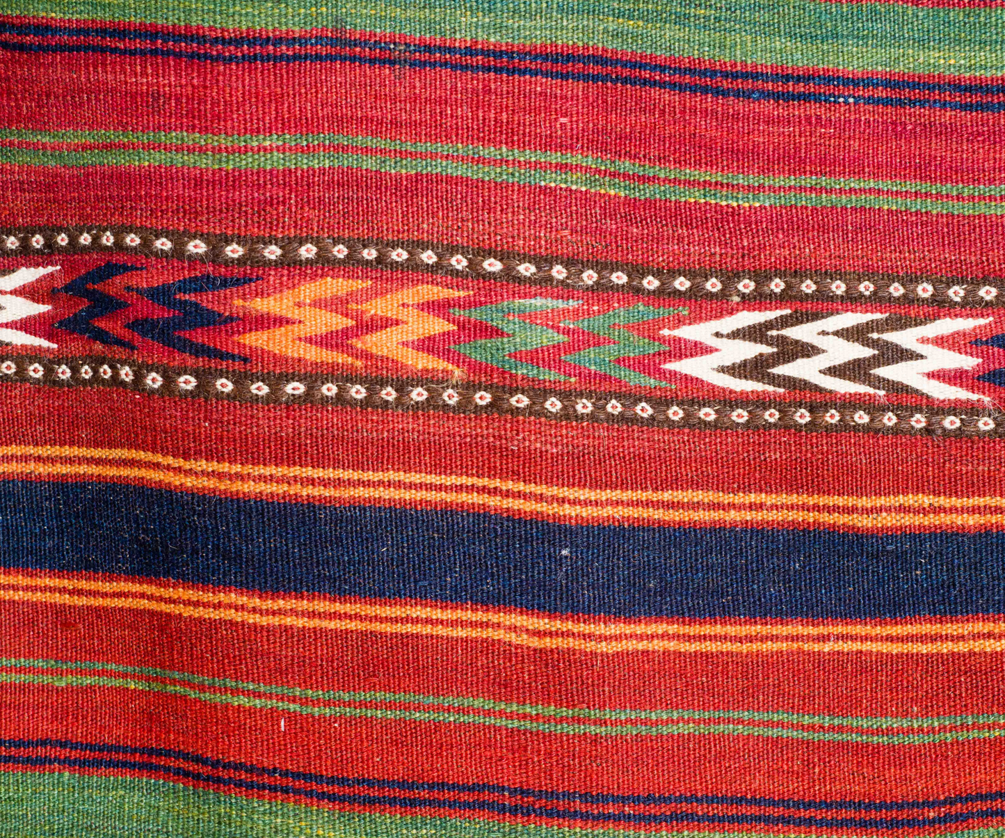 Hand-Knotted and Hand-Woven Kilim from Central Afghanistan