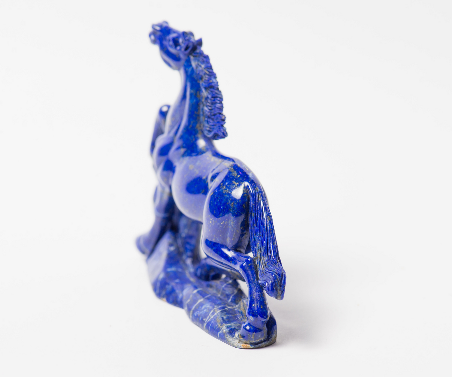 Very beautiful art natural high quality lapis lazuli horse figurine stone handmade from Badakhshan ,Afghanistan