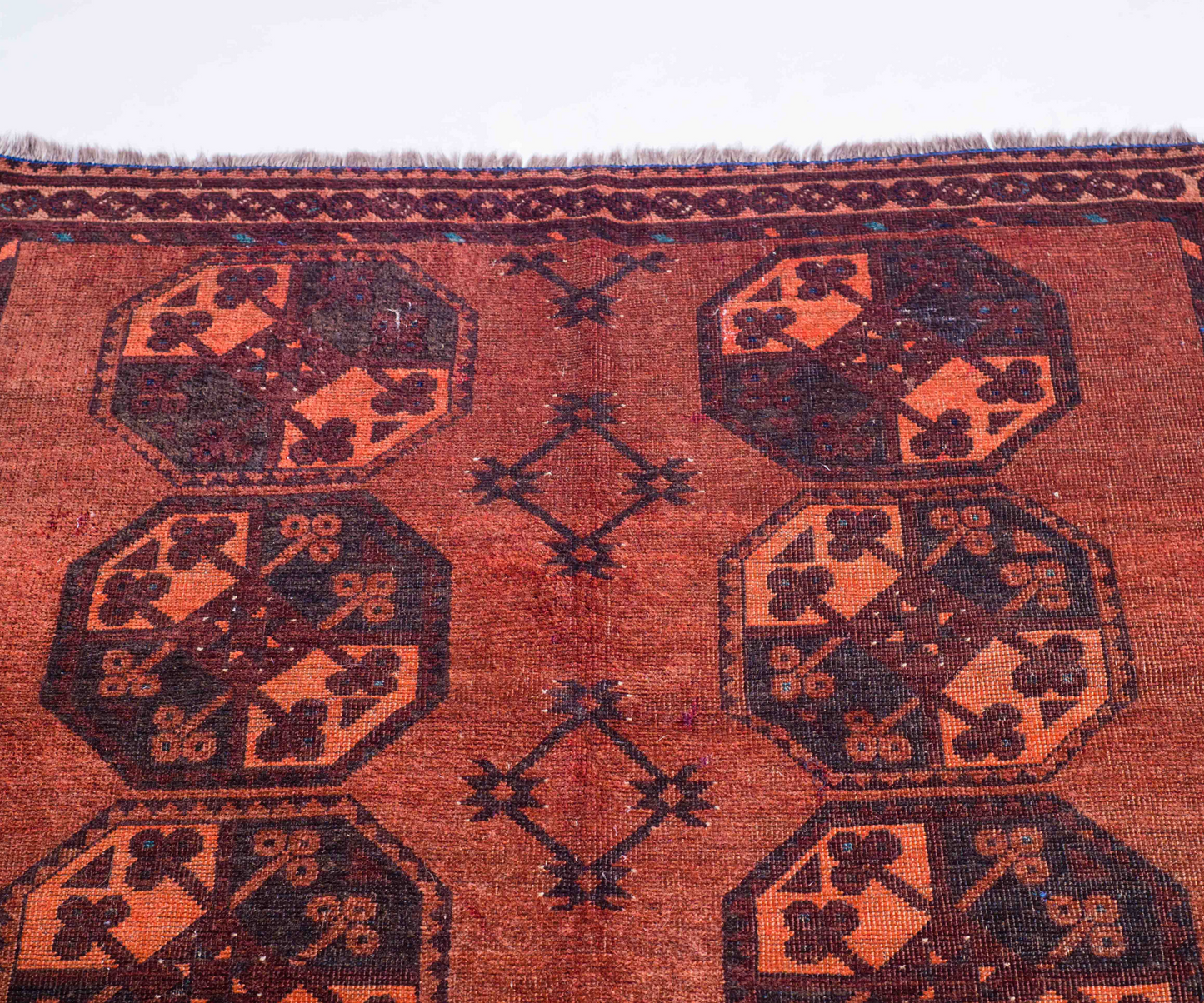 Turkmen Ersari Rug - Unique 19th Century Naturally Dyed Wool