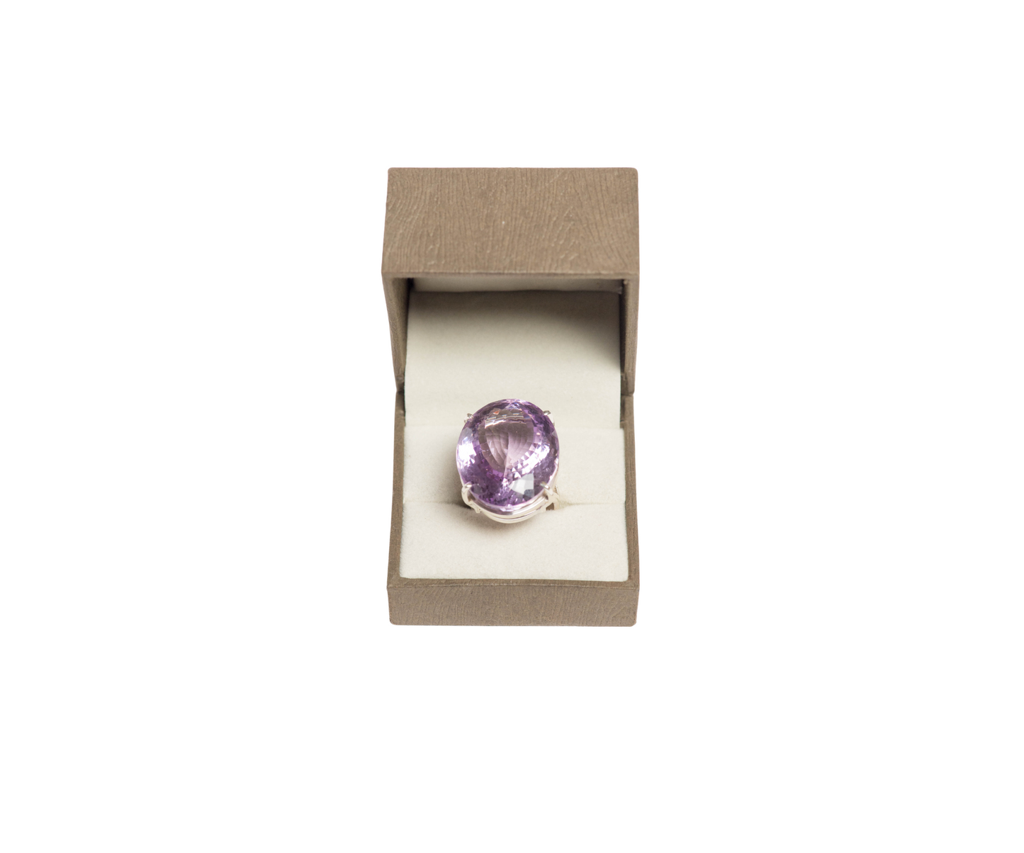 Genuine Amethyst Ring, 925 Sterling Silve