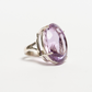 Genuine Amethyst Ring, 925 Sterling Silve