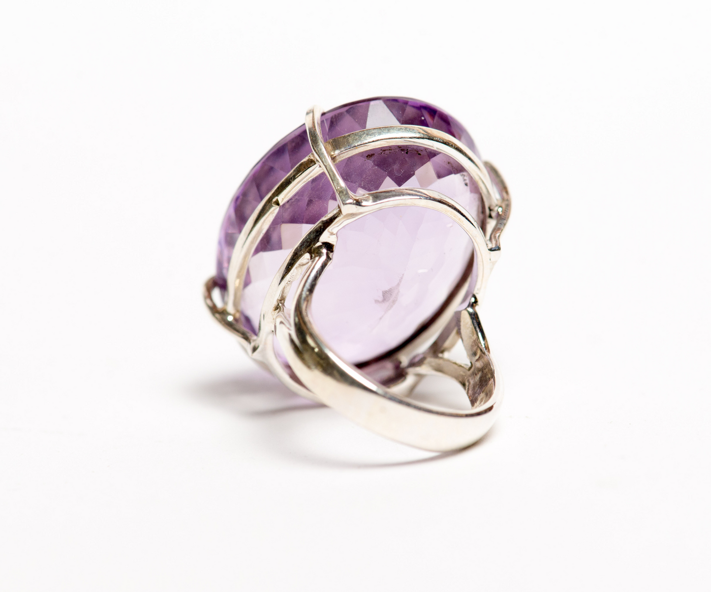 Genuine Amethyst Ring, 925 Sterling Silve