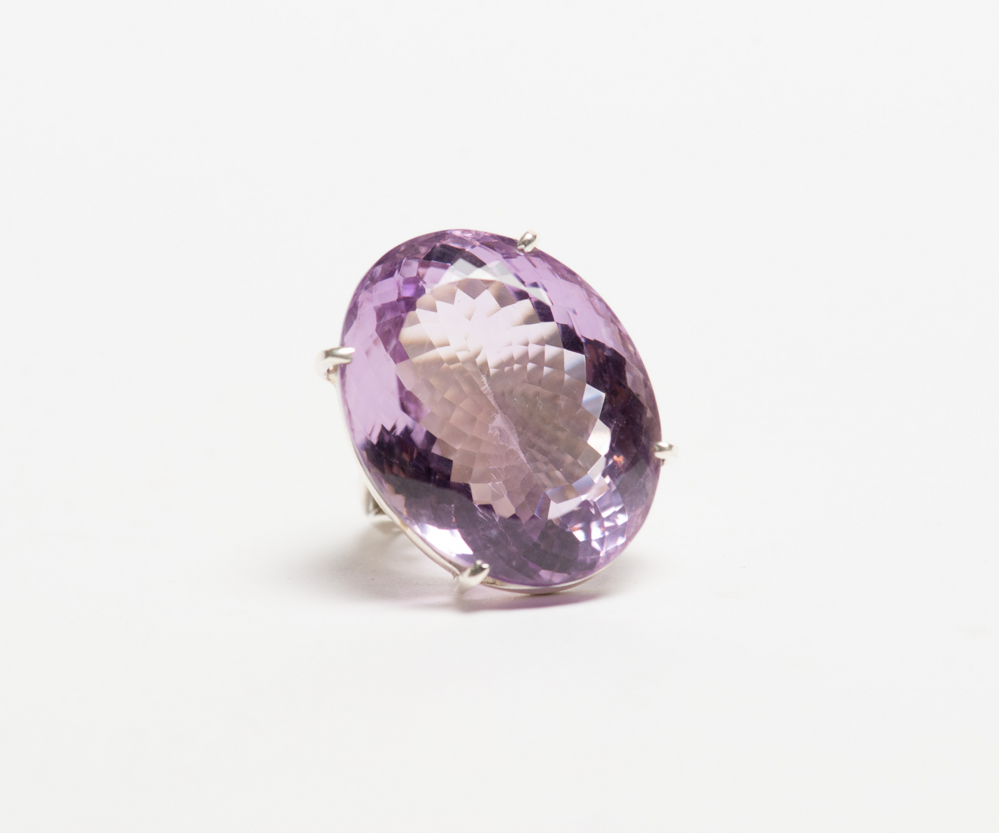 Genuine Amethyst Ring, 925 Sterling Silve