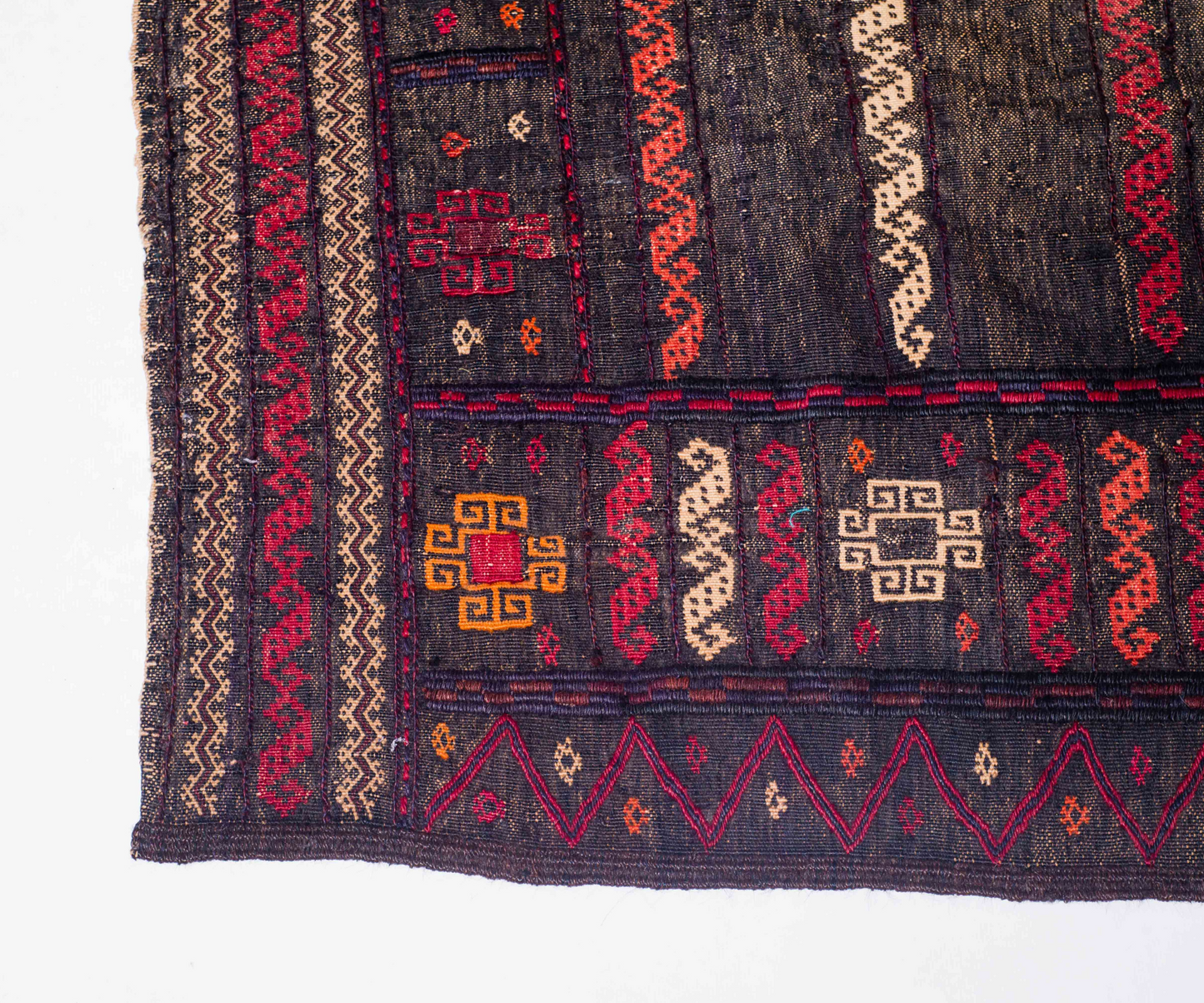 Unique Beluch Soffrai/Rukusi Rug - Finely Hand-Woven & Embroidered