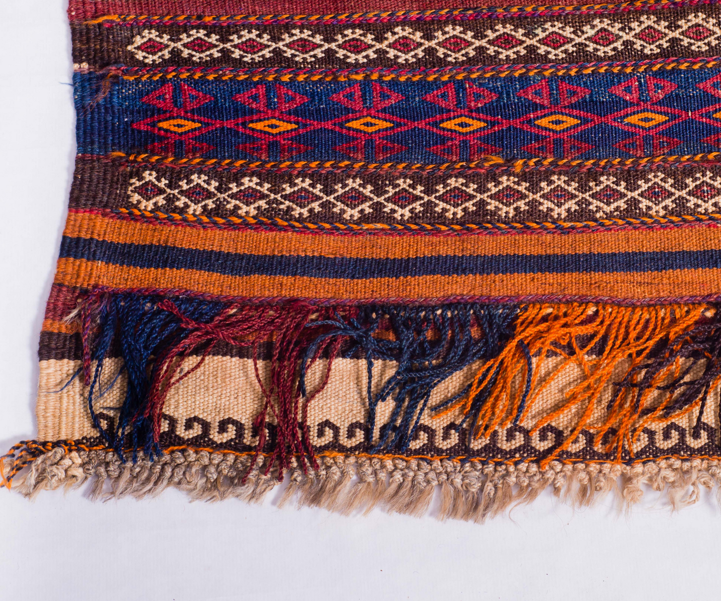 Handcrafted Kilim from Central Afghanistan - Hand-Knotted &amp; Hand-Woven, 372x145 cm