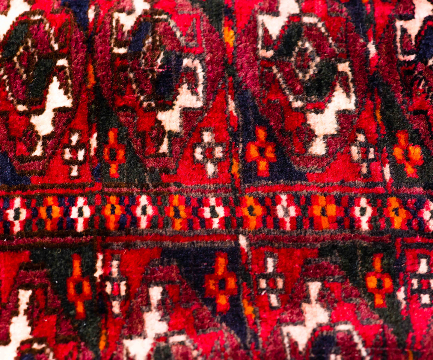 "Rare 19th Century Turkmen Blanket - Hand-Knotted Front, Woven Back, Naturally Dyed Wool"