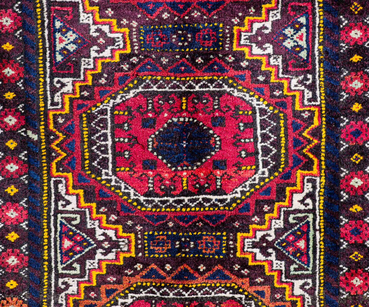 "Unique Hand-Knotted Beluch Runner - Naturally Dyed Wool, Herat"