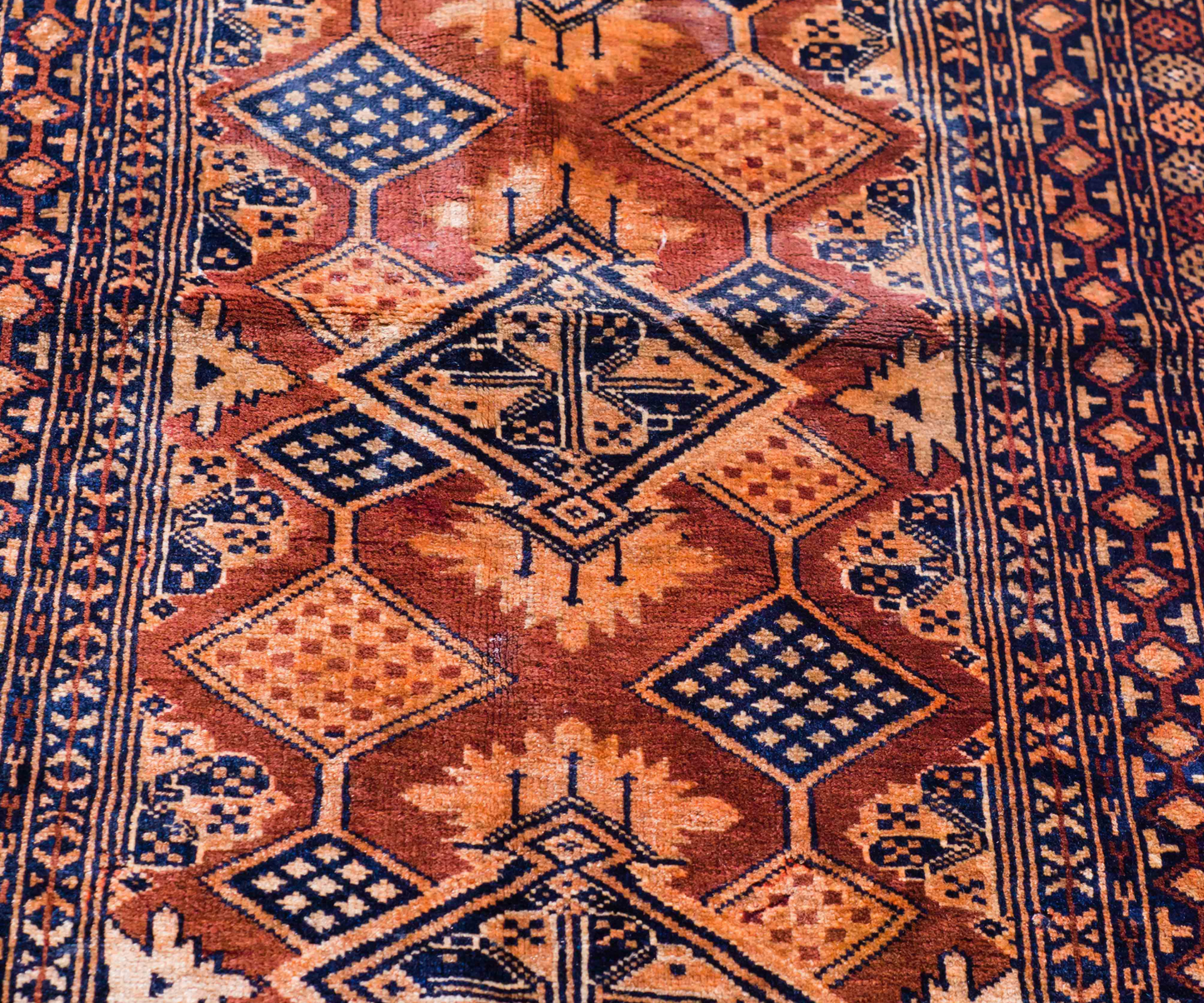 Handmade 20th Century Beluch Jal Rug - Hand-Knotted, Naturally Dyed Wool