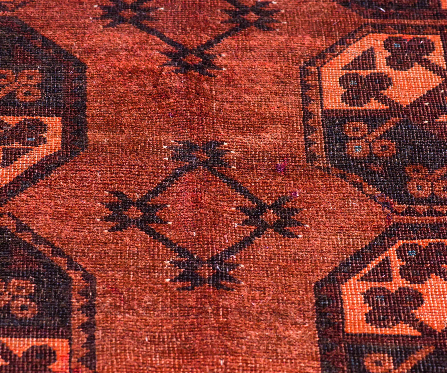 Turkmen Ersari Rug - Unique 19th Century Naturally Dyed Wool