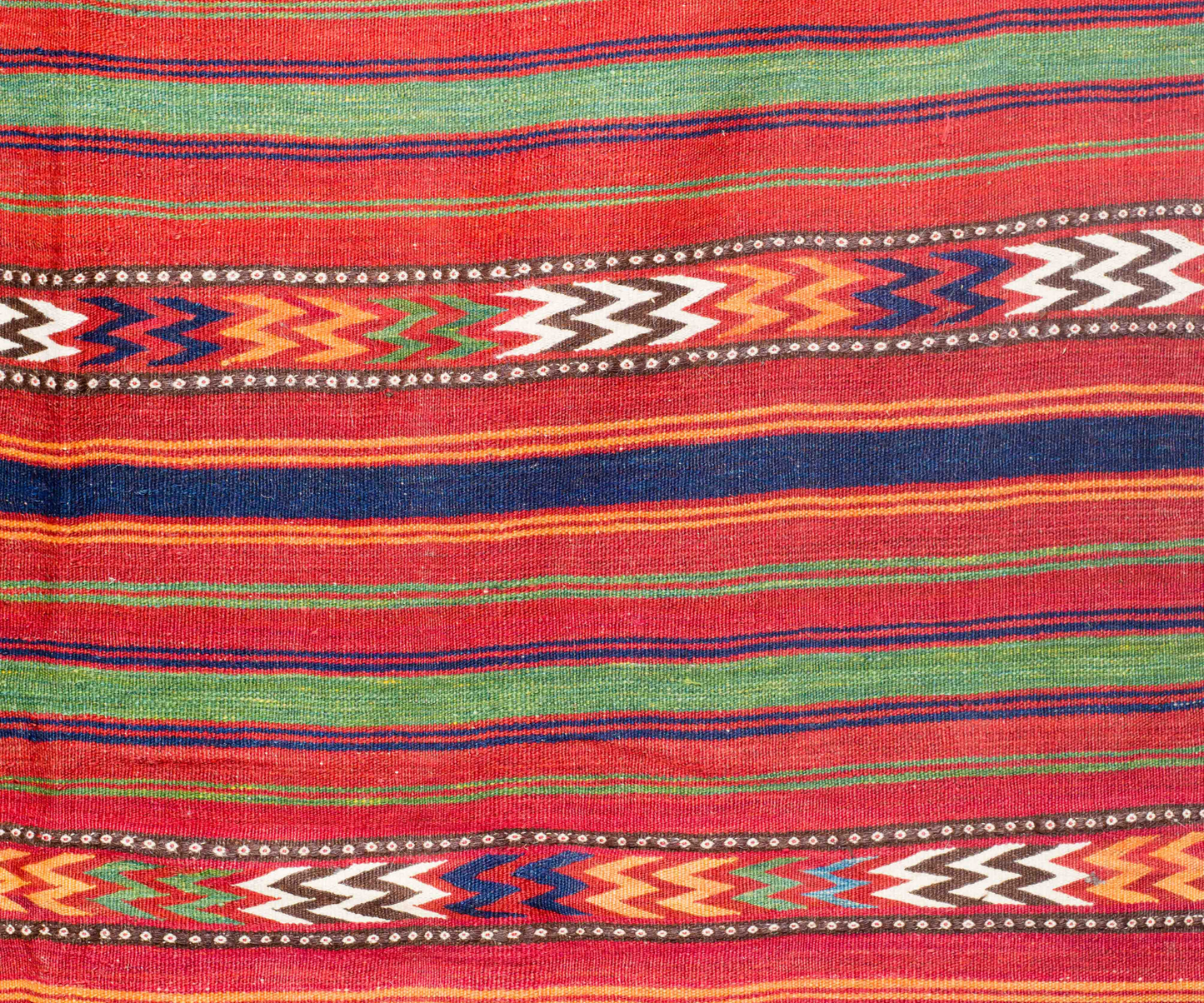 Hand-Knotted and Hand-Woven Kilim from Central Afghanistan