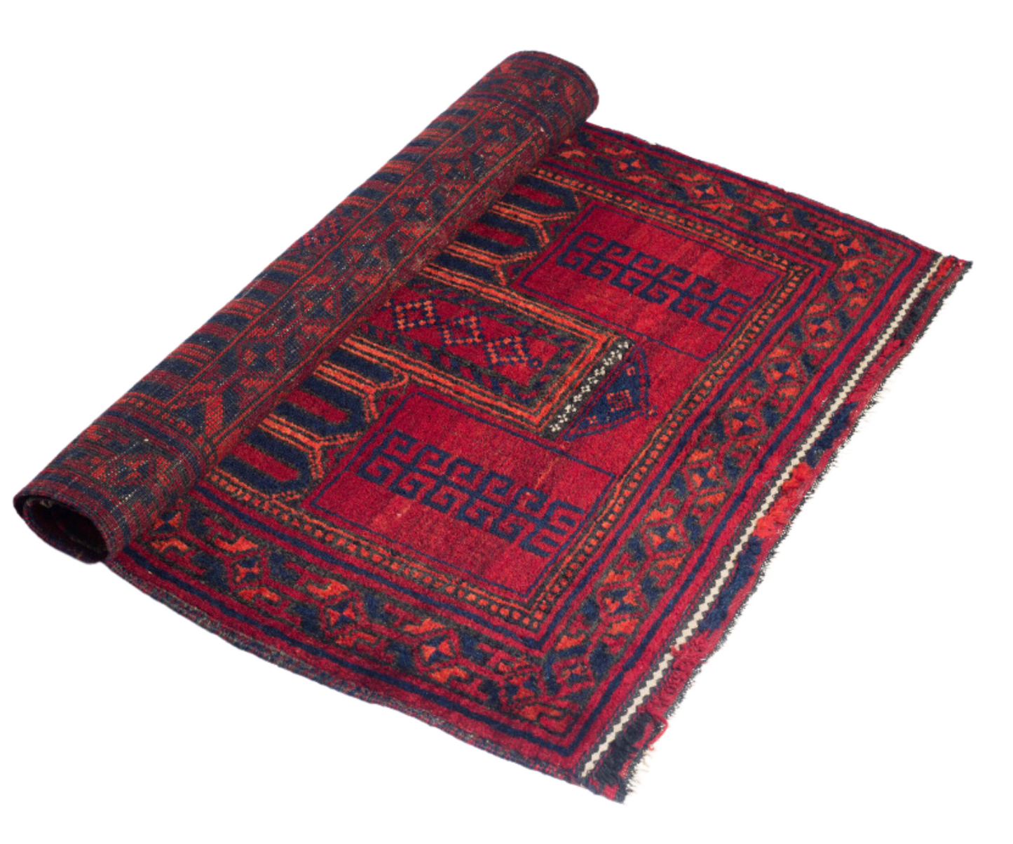 Rare Beluch Prayer Rug - Authentic Afghan Craftsmanship | Hand-Knotted Wool, Naturally Dyed