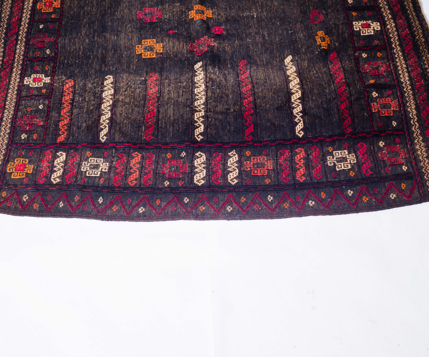 Unique Beluch Soffrai/Rukusi Rug - Finely Hand-Woven & Embroidered