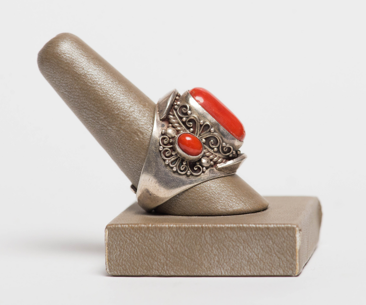 Beautiful Tibet Ring, Ethnic Ring, Coral, Stone, Women Ring