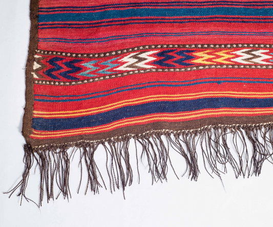 Hand-Knotted and Hand-Woven Kilim from Central Afghanistan