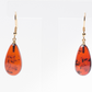 Natural Baltic Amber Drop Earrings, Sterling Silver