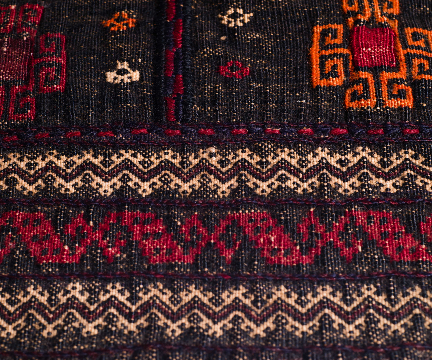 Unique Beluch Soffrai/Rukusi Rug - Finely Hand-Woven & Embroidered