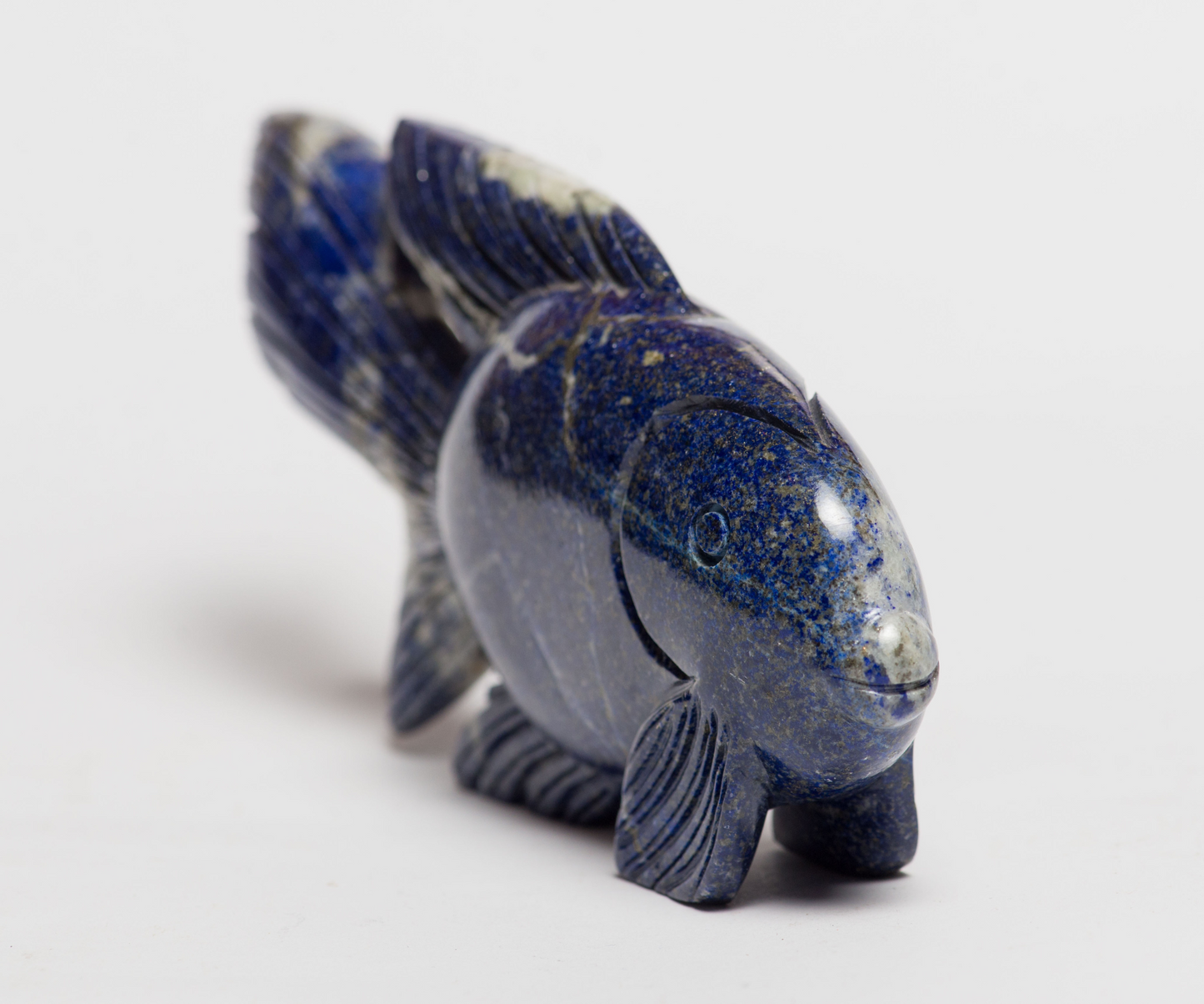 Wonderful Natural Ancient Old Lapis lazuli Stone Hand Carved Beautiful Fish