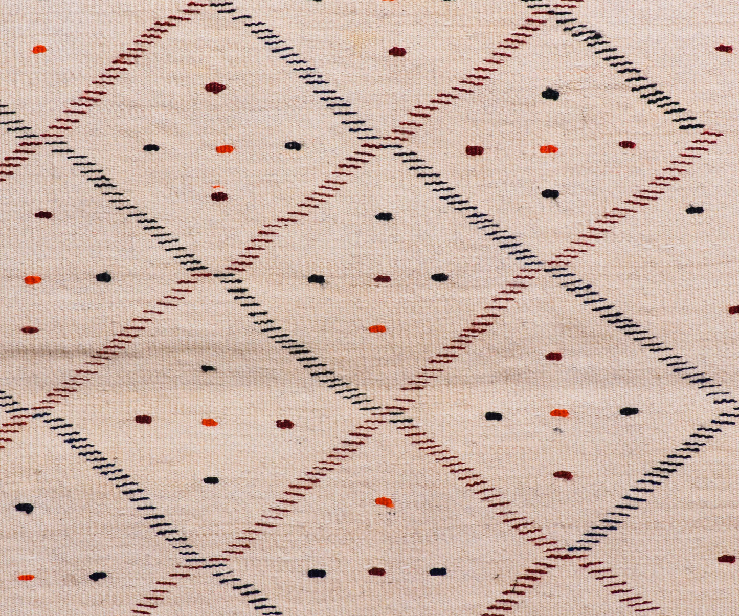 Beautiful Central Afghan Kilim - Hand-Embroidered and Woven