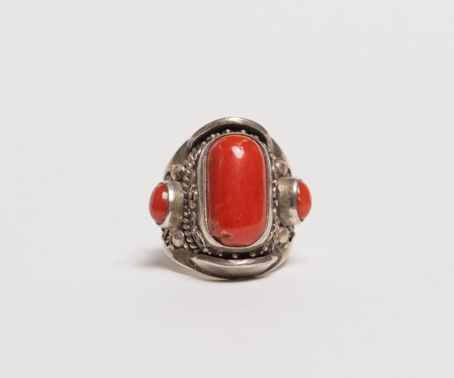 Beautiful Tibet Ring, Ethnic Ring, Coral, Stone, Women Ring