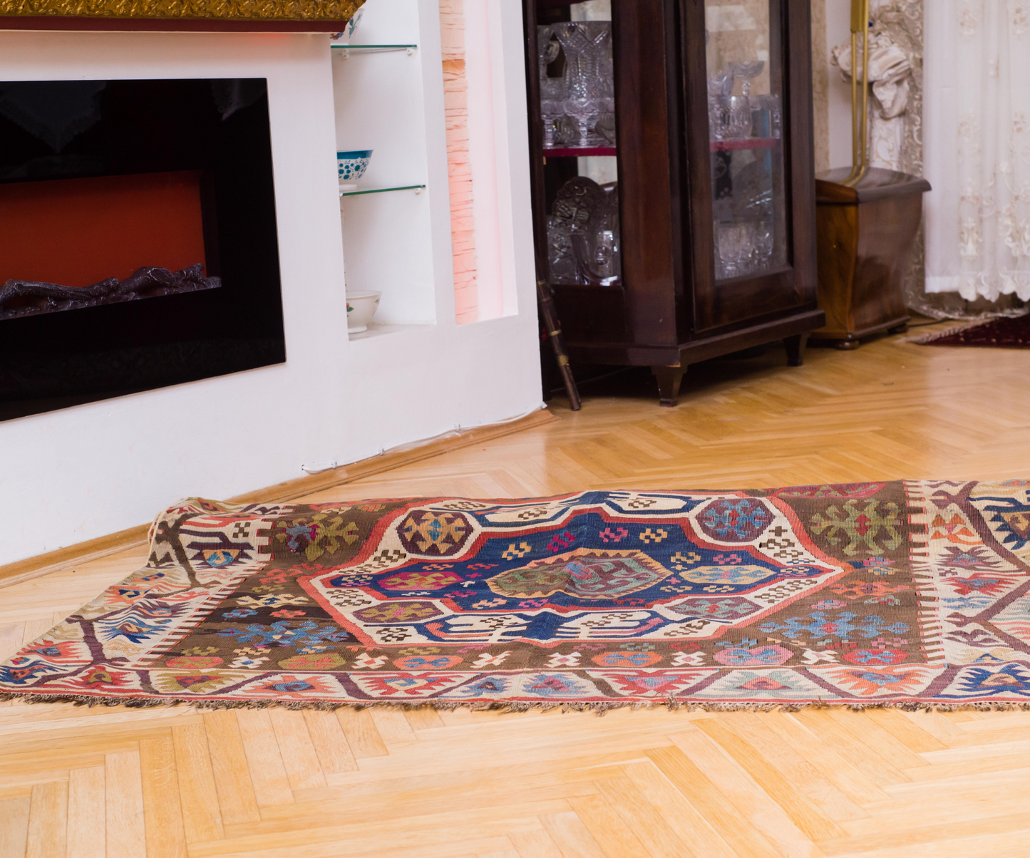 Antique Anatolian Kilim - Hand-Woven, Naturally Dyed, ca. 1820-1840