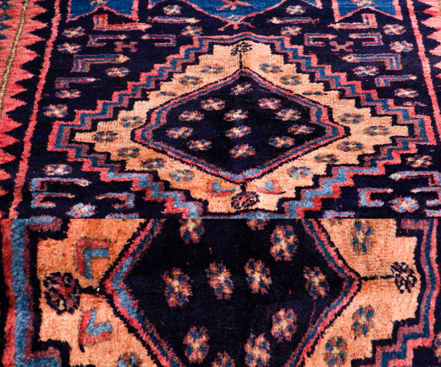 Antique Iranian Wool Rug - 20th Century Hand-Knotted, Naturally Dyed | Handmade