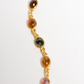 Multicoloured Tourmaline&nbsp; gold polish bracelet, Tourmaline